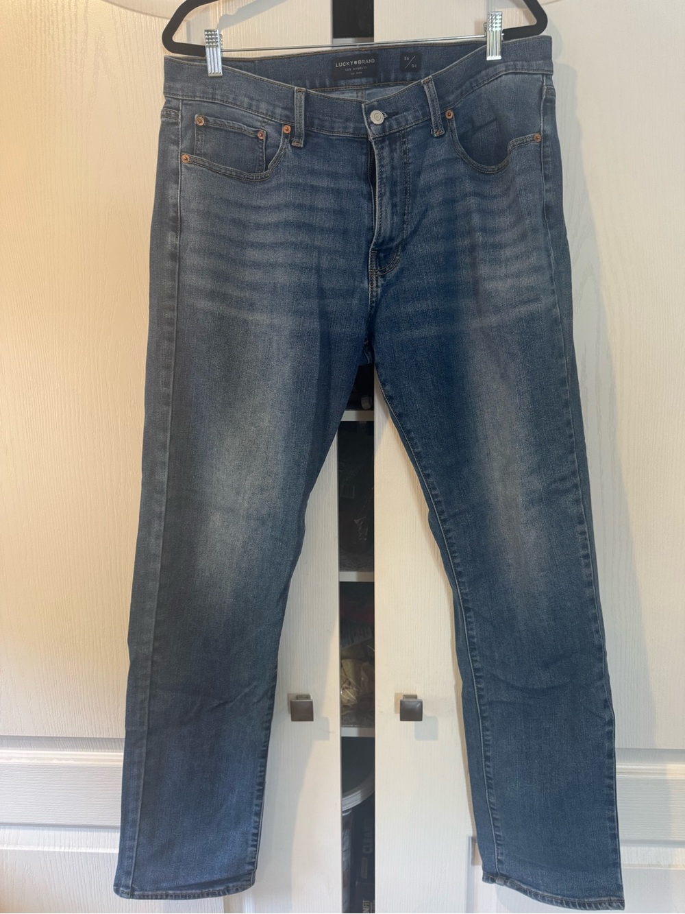 Lucky Brand Men's Faded Blue 221 Straight Jeans 36x34